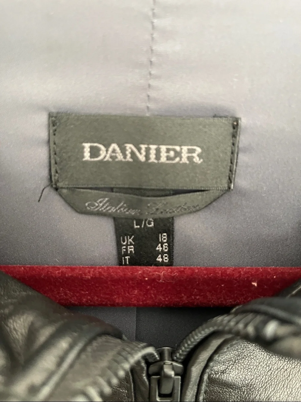 Danier Leather Jacket. Large Black